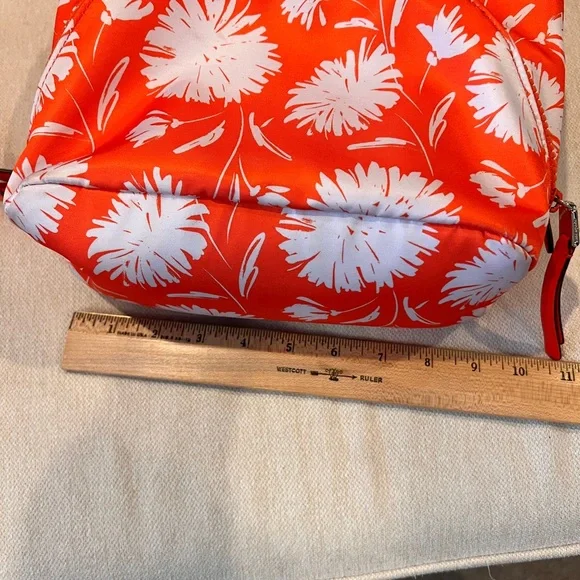Kate Spade Orange and White Floral Mini Backpack